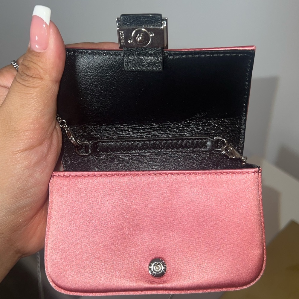 Pink Fendi Nano Baguette Rare Satin - Picture 6 of 13